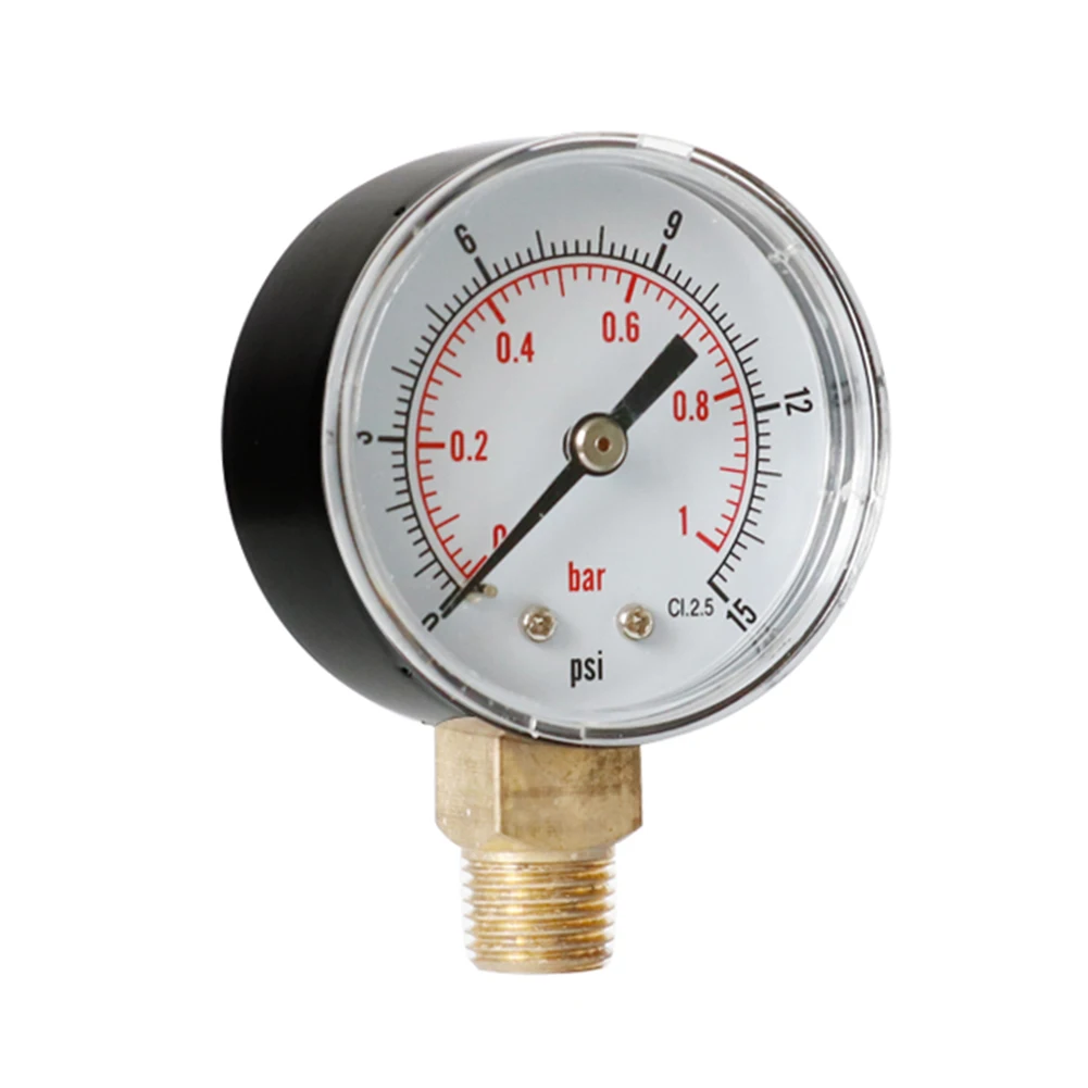 

0-15psi 0-1bar Radial Pressure Gauge for Oil Air Water 1/4BSPT Tool