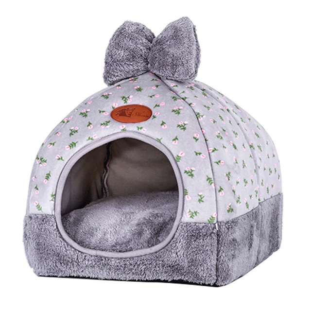 $US $8.84  Pet Cat Bed Indoor Kitten House Warm Small for cats Dogs Nest Collapsible Cat Cave Cute Sleeping Ma