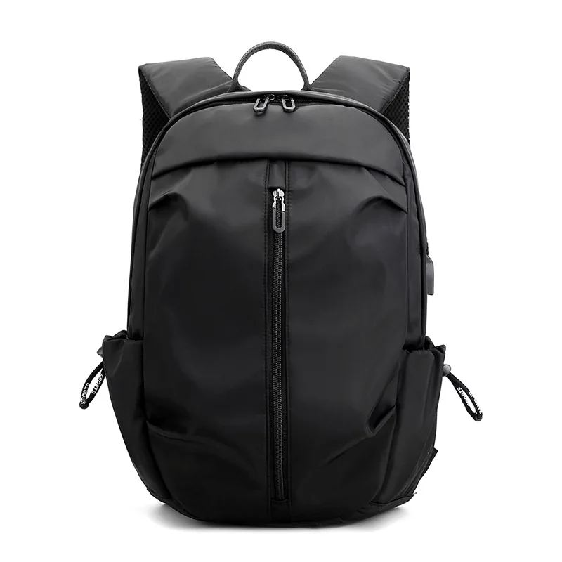 

Weysfor Vogue USB Backpack Nylon Waterproof Travel Bag New Simple Pure Color Backbag Leisure Light Fitness Male Bag Sports Bag