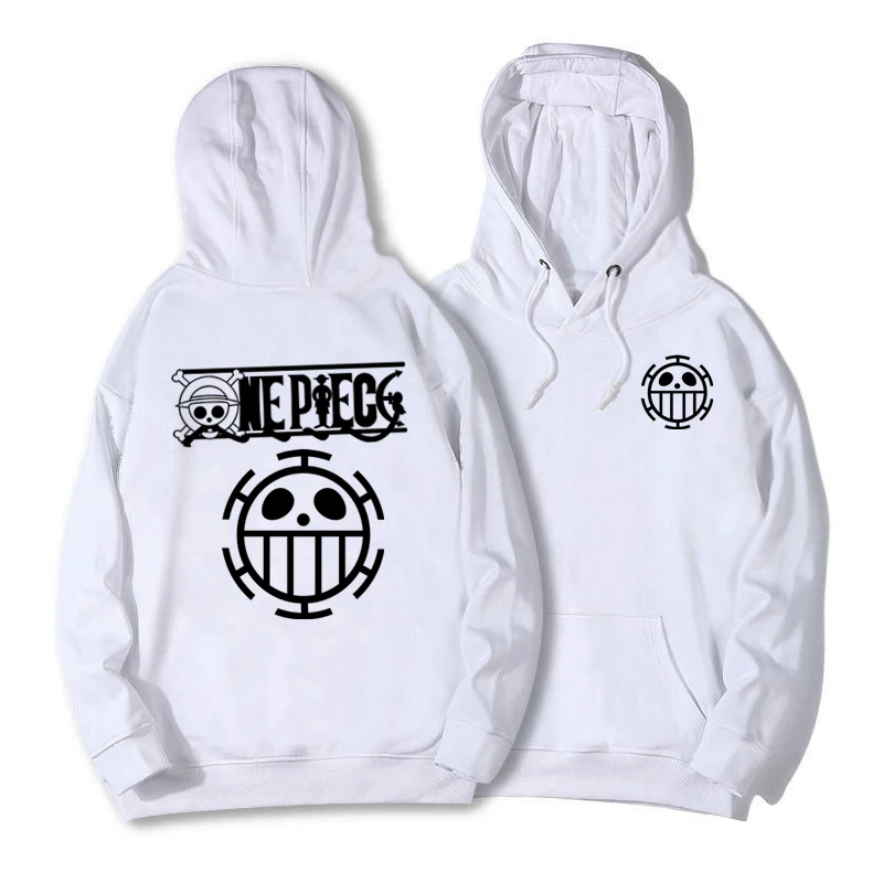 Худи аниме из одного куска ткани мужские с принтом Trafalgar Law уличная хлопковая