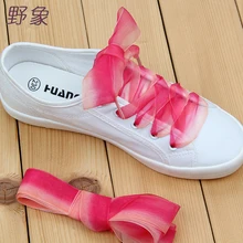 Радужные Цветные шнурки, прозрачные ботинок для конфет, шнурки для танцев для женщин, декоративные шнурки для обуви