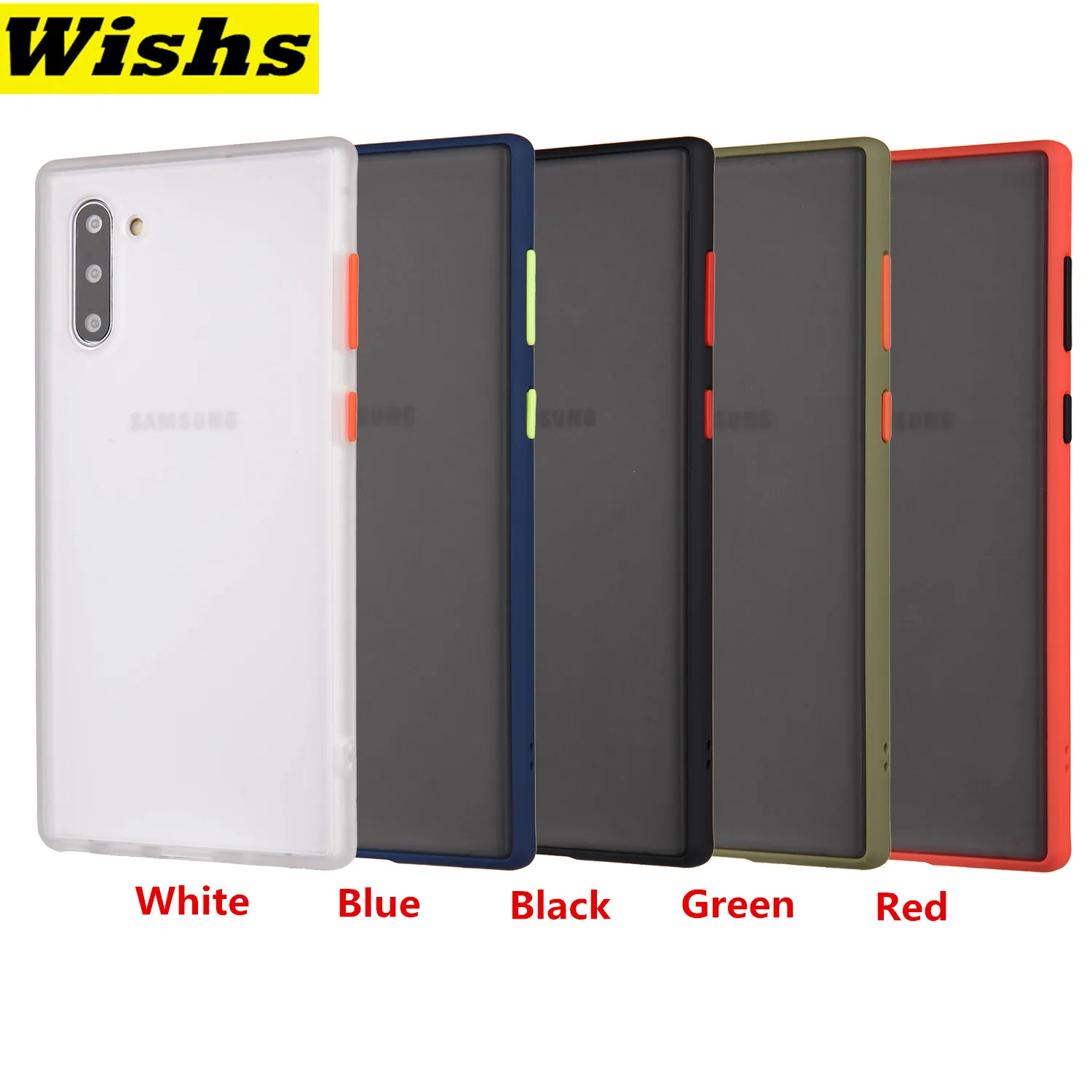 

Cases For Samsung Galaxy S10 Plus Note10 Pro A10 A20 A30 A50 A70 Luxury Soft Frame Translucent Hard PC Back Cover