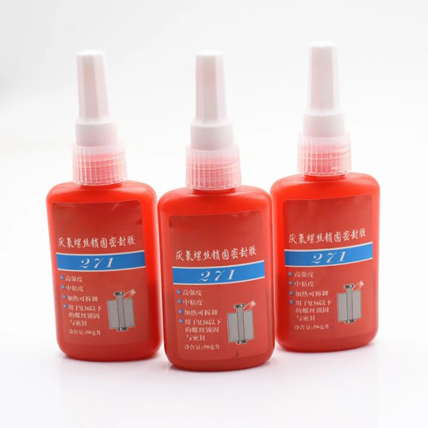 High Strength Anaerobic Threadlocker, 50 ml Bottle, Medium Viscosity, Removable Anaerobic Threadlocker Thread Sealant afbeelding
