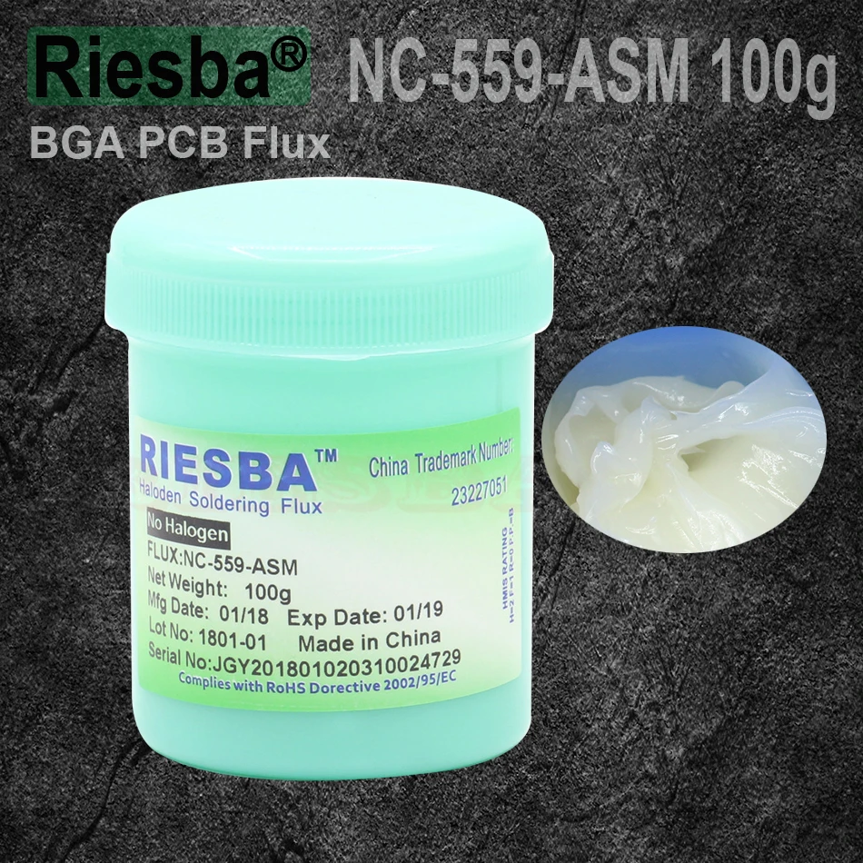 RIESBA NC-559-ASM 100 г бессвинцовый припой флюсовая паста для SMT BGA Reballing пайка сварка ремонт не чистится