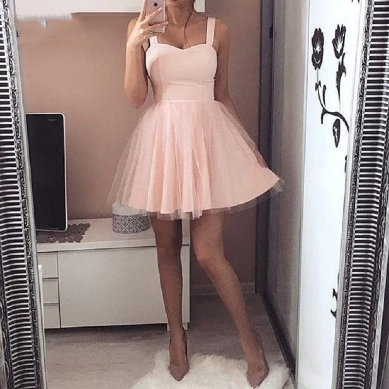 Cinda Vestido de Fiesta de Verano de algodón Rosa