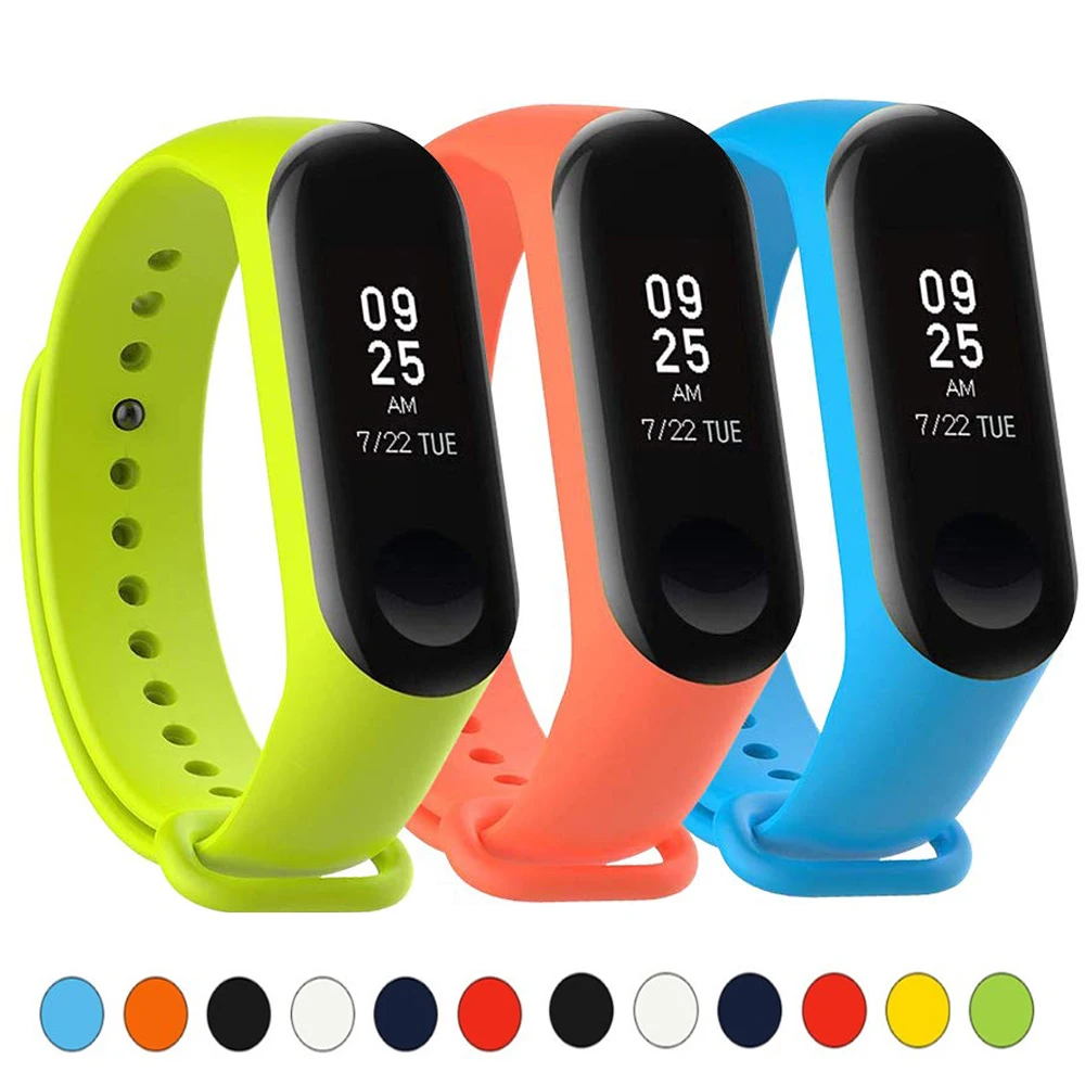 

Strap for Xiaomi Mi Band 4 bracelet Sport silicone watch wristband Miband band4 wriststrap For Xiaomi mi band 3 4 5 strap