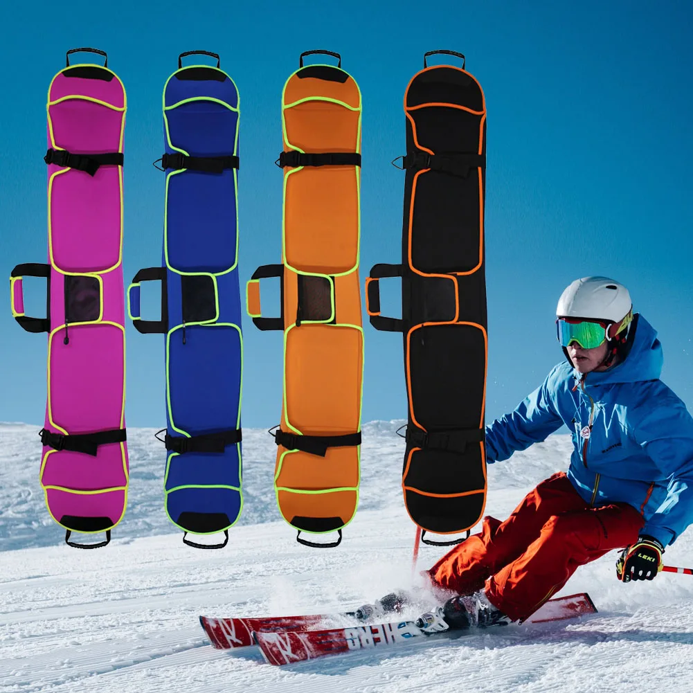 Спортивный зимний моноборд для сноуборда, сумка для хранения, легко переносится на открытом воздухе, для путешествий, катания на лыжах, устойчивый к царапинам, защитный чехол, аксессуары пластины