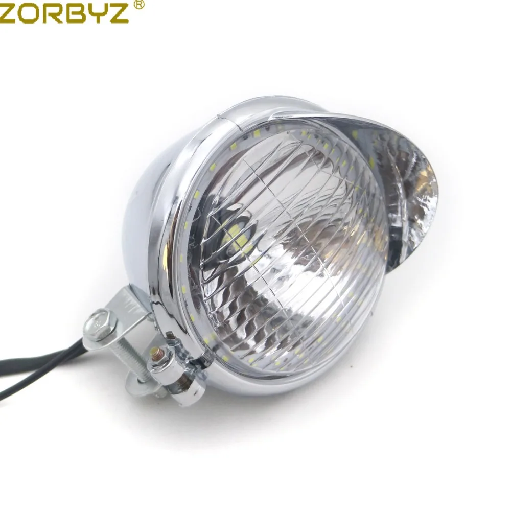 ZORBYZ мотоцикл 5 ''Хромированный Светодиодный светильник, светильник тумана с ангельским глазом кольцо для Harley Honda Kawasaki на заказ