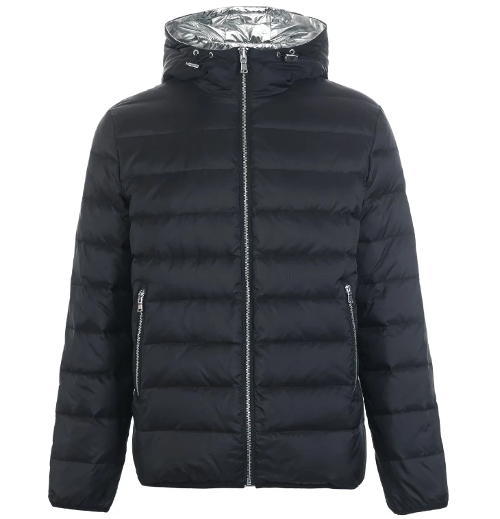Отборная зимняя Двусторонняя одежда с капюшоном короткая пуховая куртка | 419112515