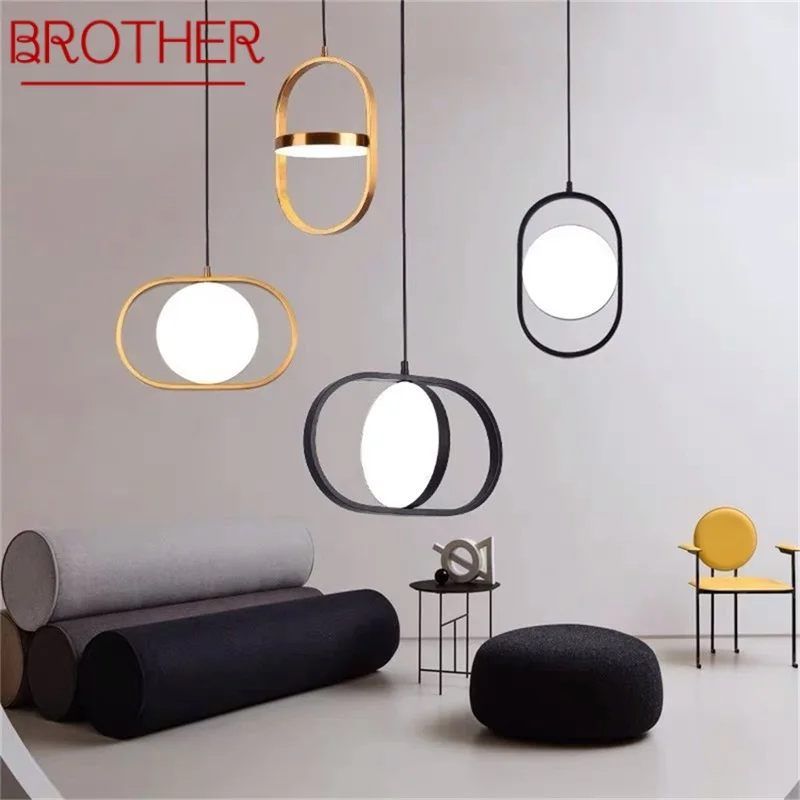 

BROTHER Nordic Pendant Light Postmodern Creative Design LED Lamp Fixtures for Home Decorative Living Room