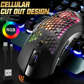

X2 Gaming Mouse 12000DPI Dual Mode 7 Keys Hollow Out For Windows Mouse Light 2000/XP/Vista/7/8/10 RGB Wireless G7K7