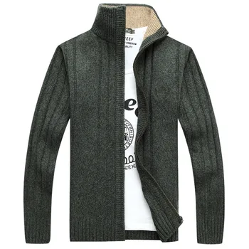 

Casual Fashion Men Autumn Winter Sweaters And Cardigan Slim Solid Coat Men Zipper Long Sleeve Top Men Clothes Nice