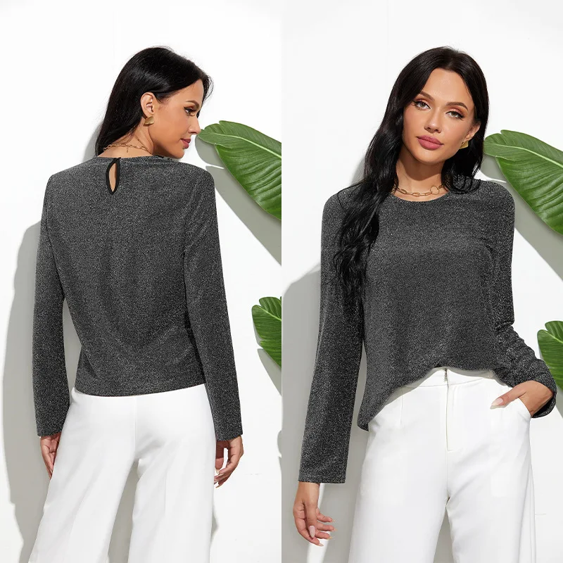 

Women O-neck Long Sleeve Shirt 2020 Spring Autumn Tees Women Tops Female T-Shirt New Tshirt