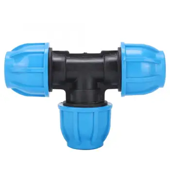 

2Pcs PE Plastic Water Pipe Fitting Accessories Tee Connector