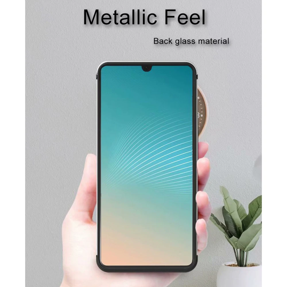 Metal+TPU Shcokprof Back Tempered Glass Phone Frame Glass Case for Huawei P30