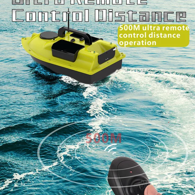 Intelligent RC Fishing Bait Boat 500M Control Distance 2KG Loading