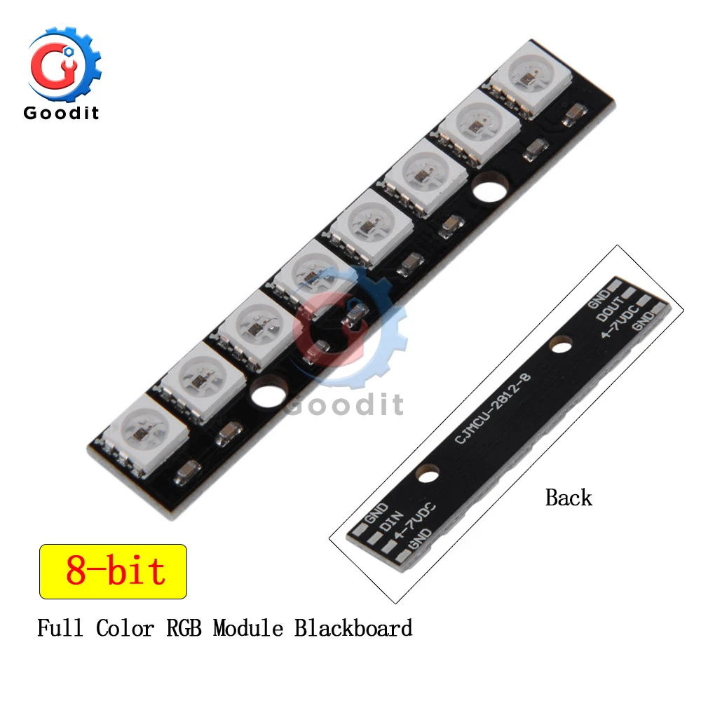 tempo Pharynx Generally speaking Led Strip 8bit Channel Ws2812 5050 Rgb 8 Led Light Built-in Full  Color-driven Development Board Strip Driver Board For Arduino - Led Modules  - AliExpress