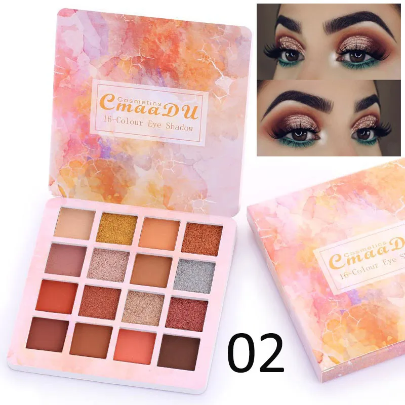 9 цветов блеск Galaxy тени для век пюре картофельные матовые Smoky Eyes палитра для макияжа мерцающий Пигмент Тени для век Блеск алмазные Тени Набор - Цвет: Cmaadu 16colors 02