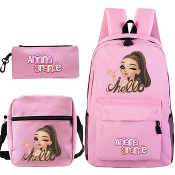 

Girls backpack Rucksack Ariana Grande Travel Backpacks Schoolbag Pink School Bags for Teenage Girls Women Canvas Backpack Female