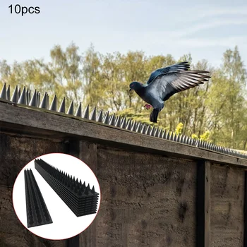 

10pcs Anti Climb Easy Install Burglar Garden Security Intruder Repellent Anti Bird Thorn Black Highway Home Fence Wall Spikes