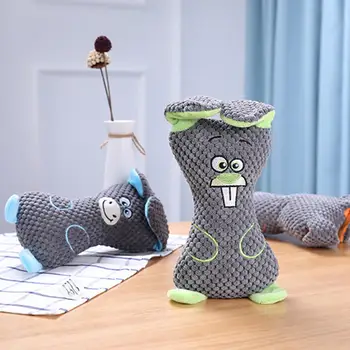 

Pet Plush Erect Ears Cartoon Animal Duck Vocal Dog Toy Anti-bite Teething Doll Animal Modeling Dog Chew Toy Pet Teeth Cleaning