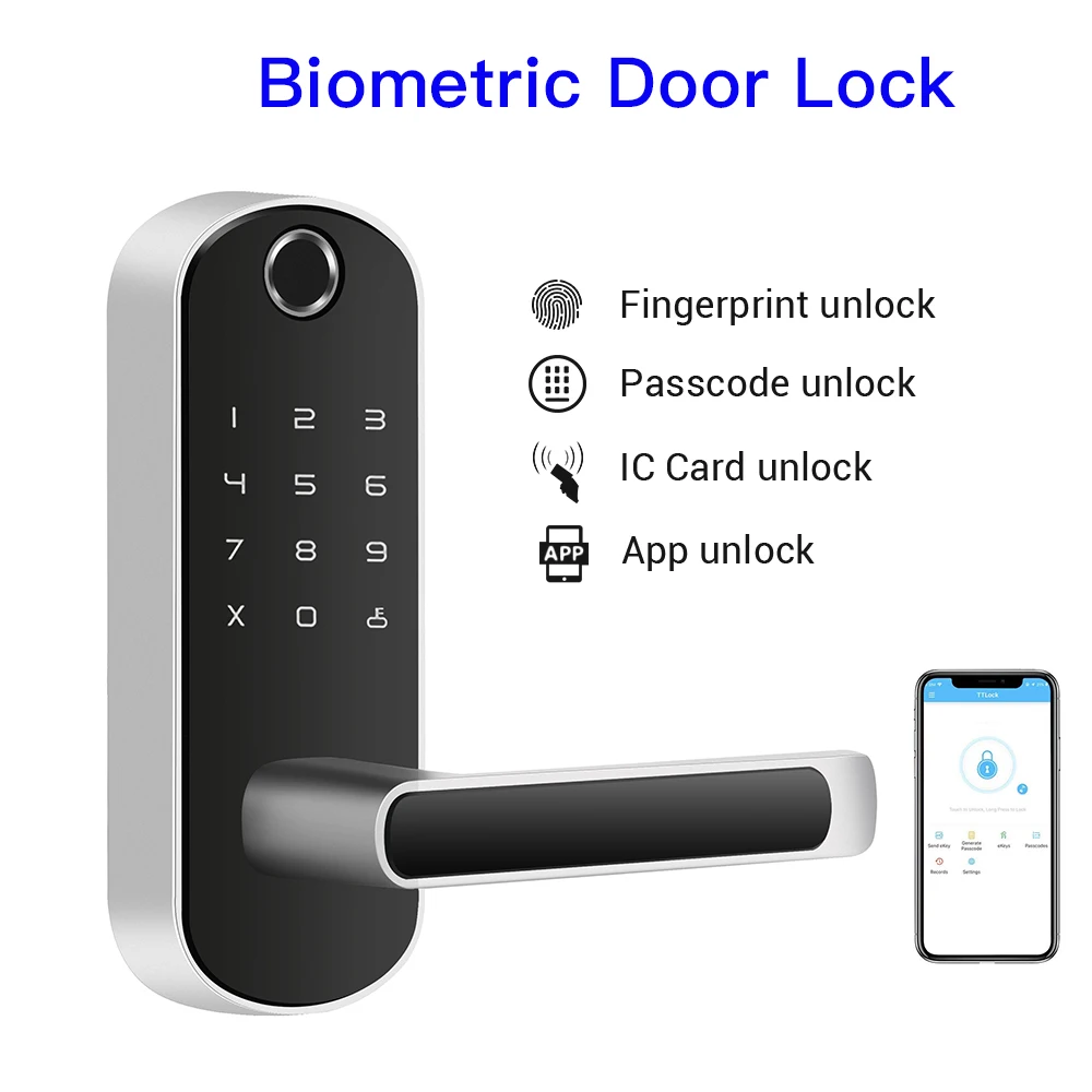 

Smart Lock Keyless Entry Door Lock Deadbolt Digital Electronic Fingerprint Bluetooth Door Lock with Keypad Auto Lock for Home