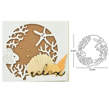 

Customized dies Starfish Fish Circle Frame Metal Cutting Dies Stencils Scrapbooking dies Decor Embossing dies Paper Card Making