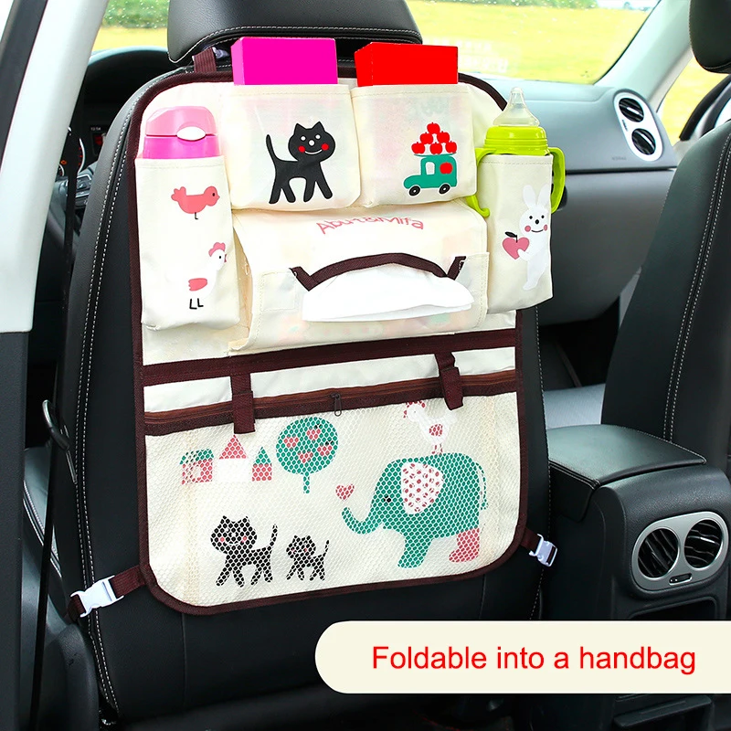 Baby auto cartoon Auto Sitz Zurück Lagerung Hängen Tasche Organizer  Car-styling Produkt Aufräumen Baby Pflege Innen zurück Sitz protector -  AliExpress