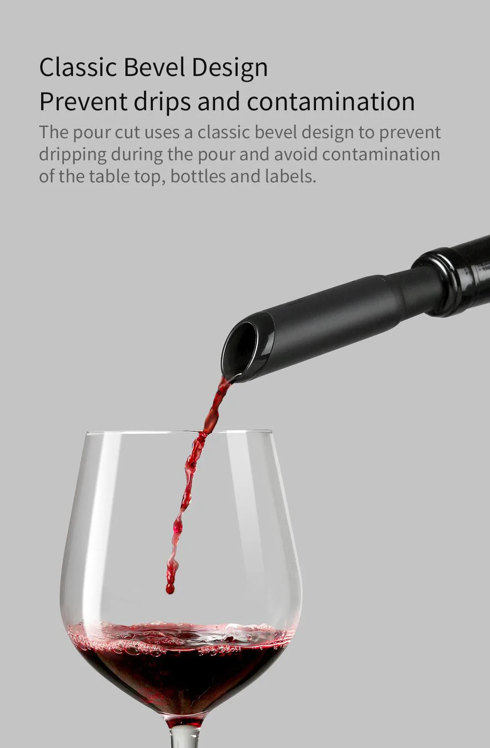 Xiaomi Huohou Fast Decanter Red Wine Decanter Pouring Tools Mini Wine Filter Air Intake Bottle Pourer Aerator For Family Bar (4)
