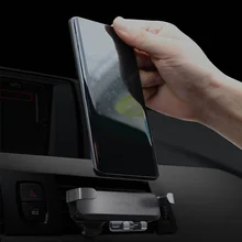 Универсальный с вентиляционными отверстиями автомобильный держатель Gravity Auto-Grip металлический автомобильный держатель телефона Подставка для телефона в автомобиль для iPhone X samsung