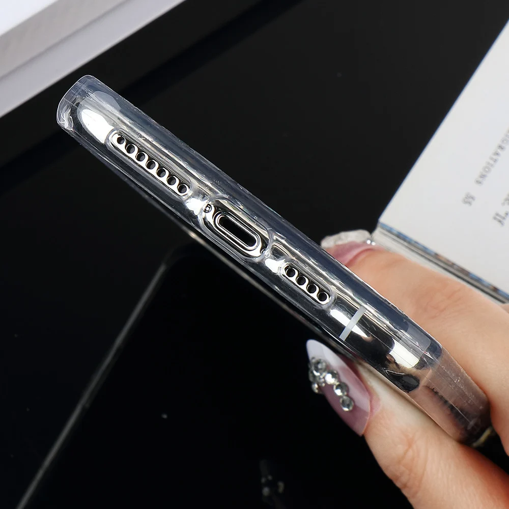 LLZ. COQUE чехол сверкающий с блестками для Iphone 11 Pro Max X 8 7 6 6S Plus XR XS MAX 5 SE 5S Тонкий Прозрачный Алмазный силиконовый чехол