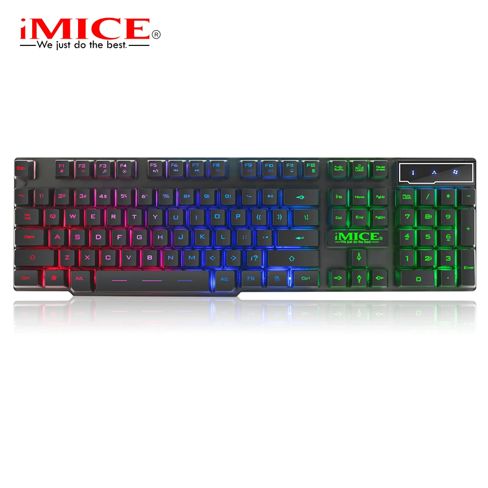 Игровая клавиатура с бесплатной кистью RGB подсветкой USB 104 Keycaps Водонепроницаемая