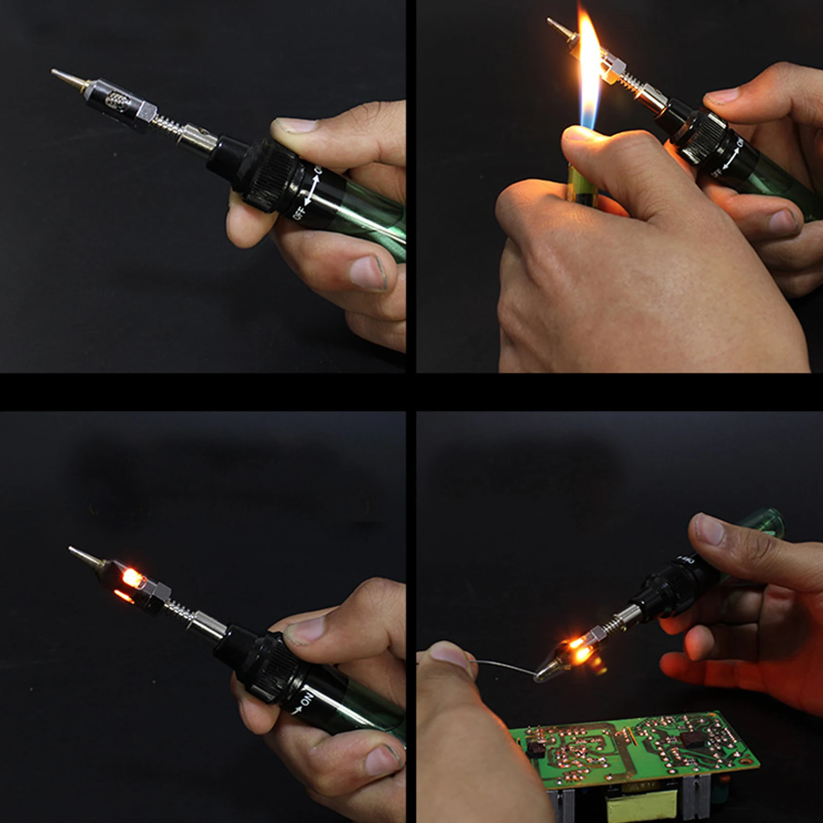 Soldering Iron Electric Soldering Iron Soldering Iron Kit Soldering Iron Set T-100 Portable Pen Type Gas Soldering Iron Gases Inflatable Soldering Iron Multifunctional Welding Temperature Adjustable