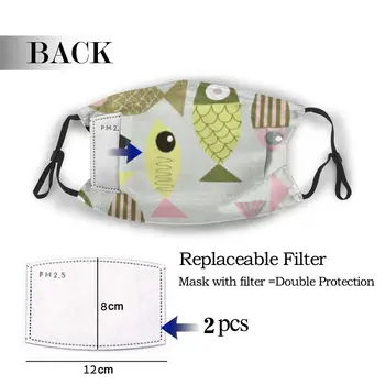 

protective mask with filter Love Two Less Fish In The Sea Gift anti dust PM2.5 reuse adult teen child girl