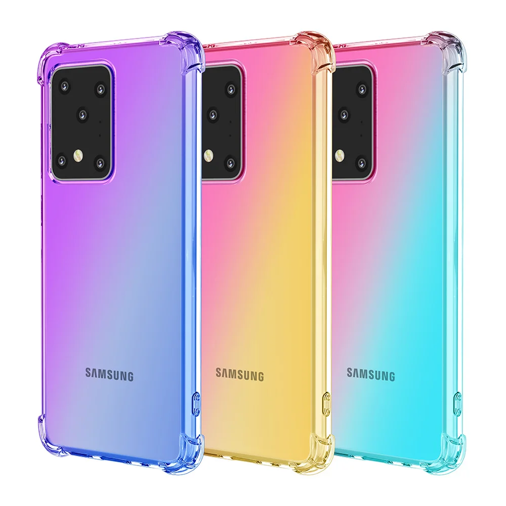 Градиентный противоударный чехол для Samsung Galaxy S20 Ultra S10 E S10e A31 A51 A71 A50 A30s Note 10 Plus 9 8