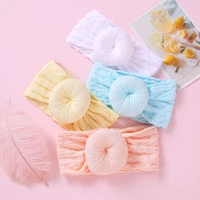 

Solid Donut Baby Headband Elastic Hair Bands for Girls Soft Nylon Children Turban Newborn Baby Hair Accessories Kids Headwear