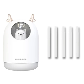 

Air Humidifier Ultrasonic Electric USB Humidifier 300ML Aromatherapy Spray Nebulizer with Light(White)