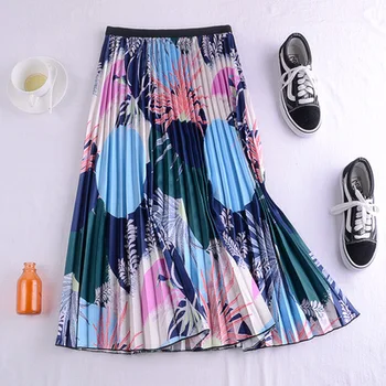 

HOT SELLING MiyakeRetro wild high waist slim pleated print pleated skirt IN STOCK