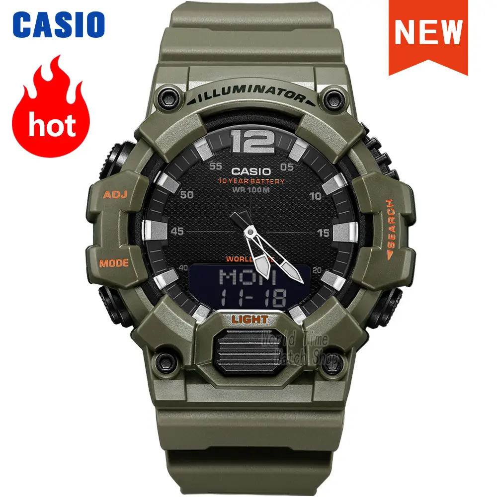 Casio G-Shock Men’s Digital Sports Watch – LED Display, 100M Waterproof, Quartz Movement (HDC Series)