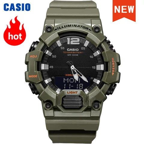 Casio G-Shock Men’s Digital Sports Watch – LED Display, 100M Waterproof, Quartz Movement (HDC Series)