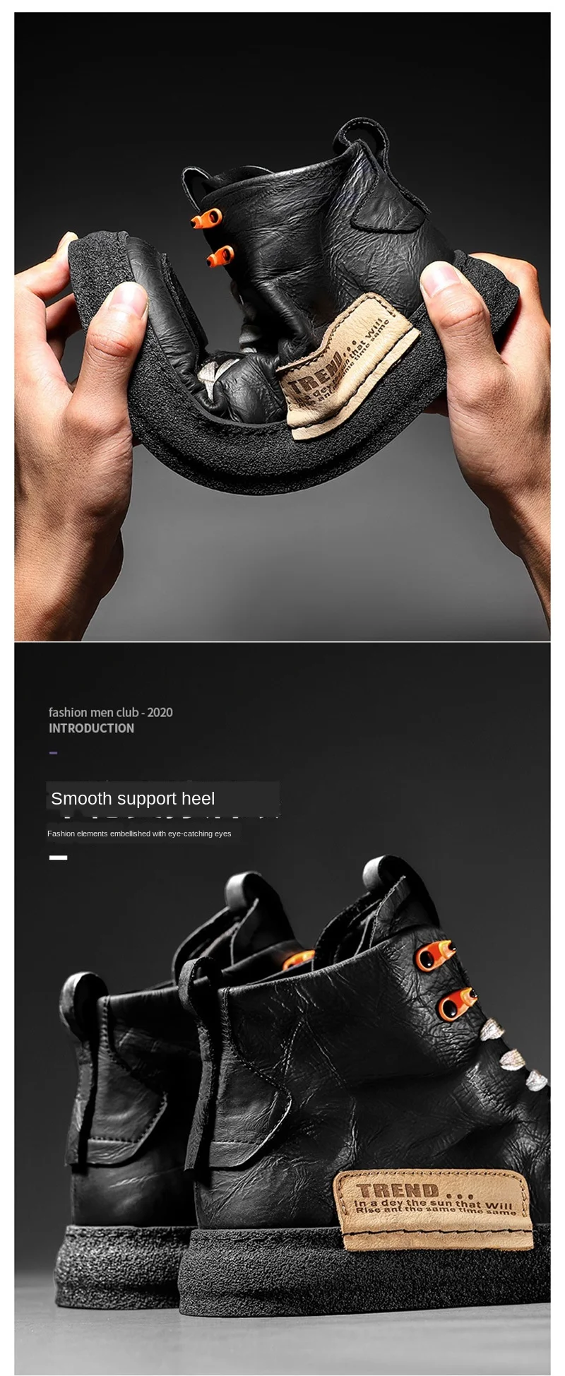 نیم بوت چرم طبیعی joker martin 18 undefined