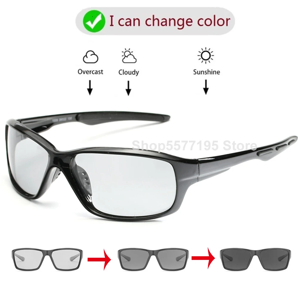 

2020 New Driving Photochromic Sunglasses Sports Discoloration Glasses Men Climbing Mountain Finshing Eyewear Goggles Glasses