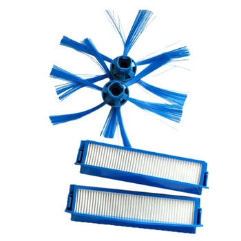 

2Pcs Hepa Filter+2 Side Brush Kit For Phil ips Fc8007 Fc8792 Fc8794 Fc8796 Vacuum Cleaner Replacement Spare Parts Hepa Filters