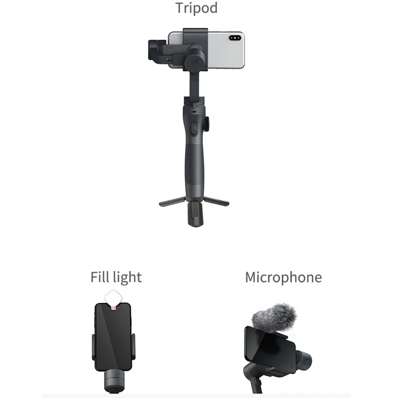  Handheld Gimbal Stabilizer Portable Smooth with PhoneGO FPV Mode AI Tracking for Smartphone & Actio
