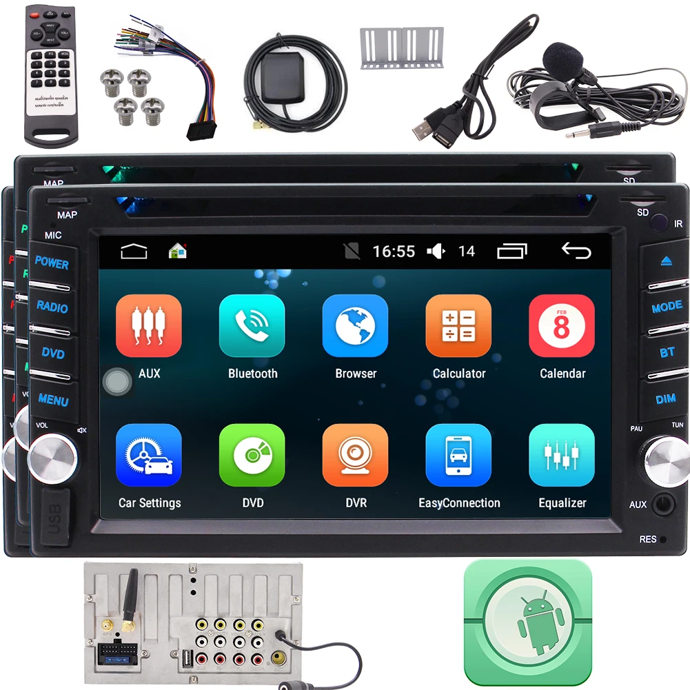 Автомагнитола 2 din Android 9 0 DVD CD-плеер GPS-навигация Wi-Fi Bluetooth FM/AM/RDS MirrorLink USB | Автомобили