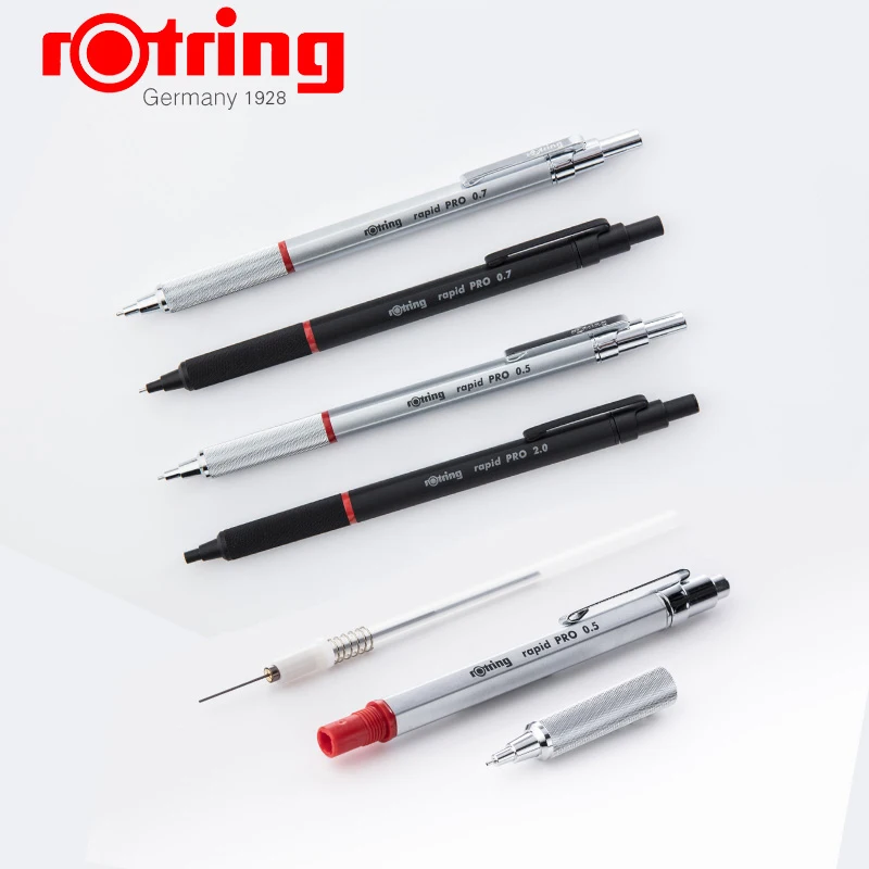 rOtring Rapid PRO Mechanical Pencil, 0.5mm/0.7 mm,Silver Chrome