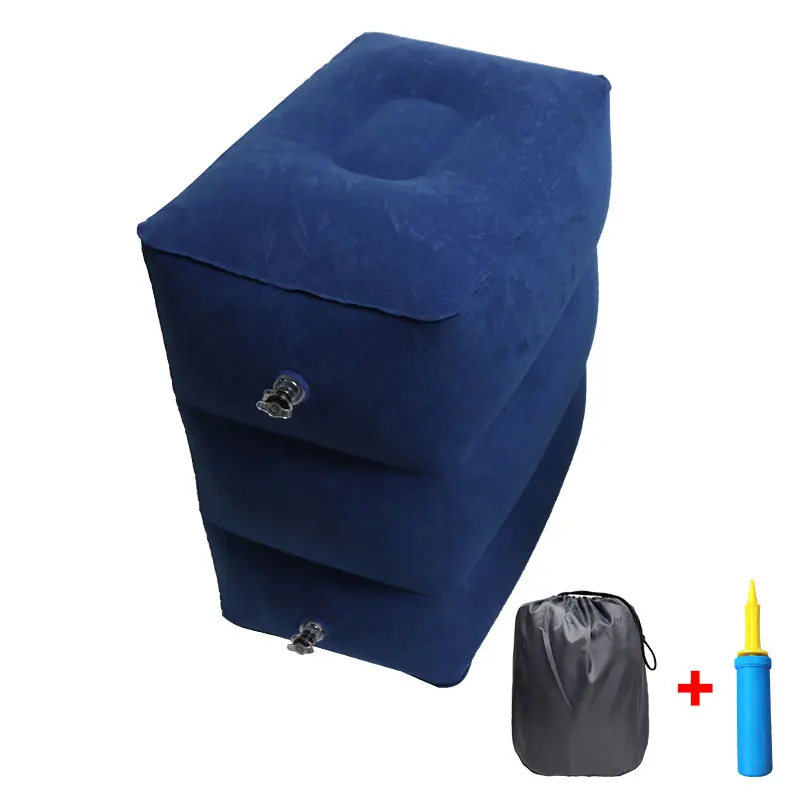 Blue Детская подушка для сна, для полетов, для ног, ПВХ, надувная, портативная, для путешествий, складная, для офиса, дома, для ног, расслабляющая, для ног, инструмент, подушка - Цвет: Blue
