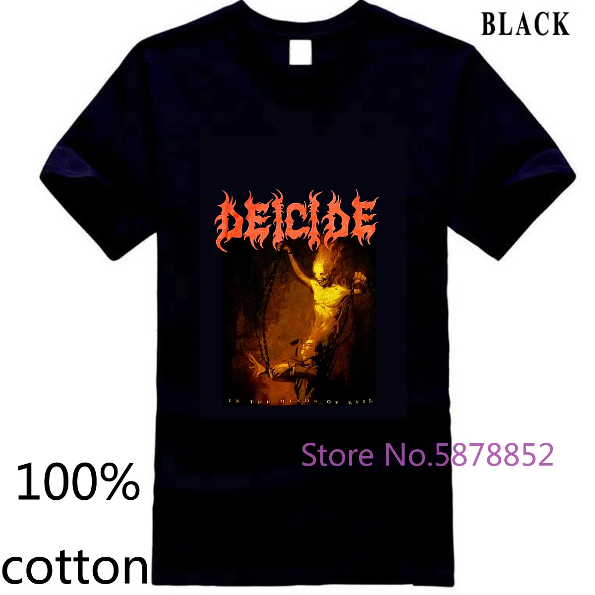 Deicide в умов зла официальный Death Metal дешевая распродажа для мальчиков мужская