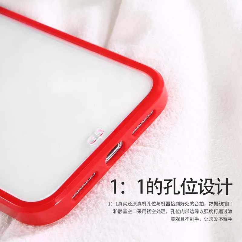 Dual Color Case For iPhone 13 12 Mini 11 Pro X S Max XR 7 8 Plus SE Shockproof Color Straight edge Clear Back Soft TPU Cover magsafe charger iphone 13