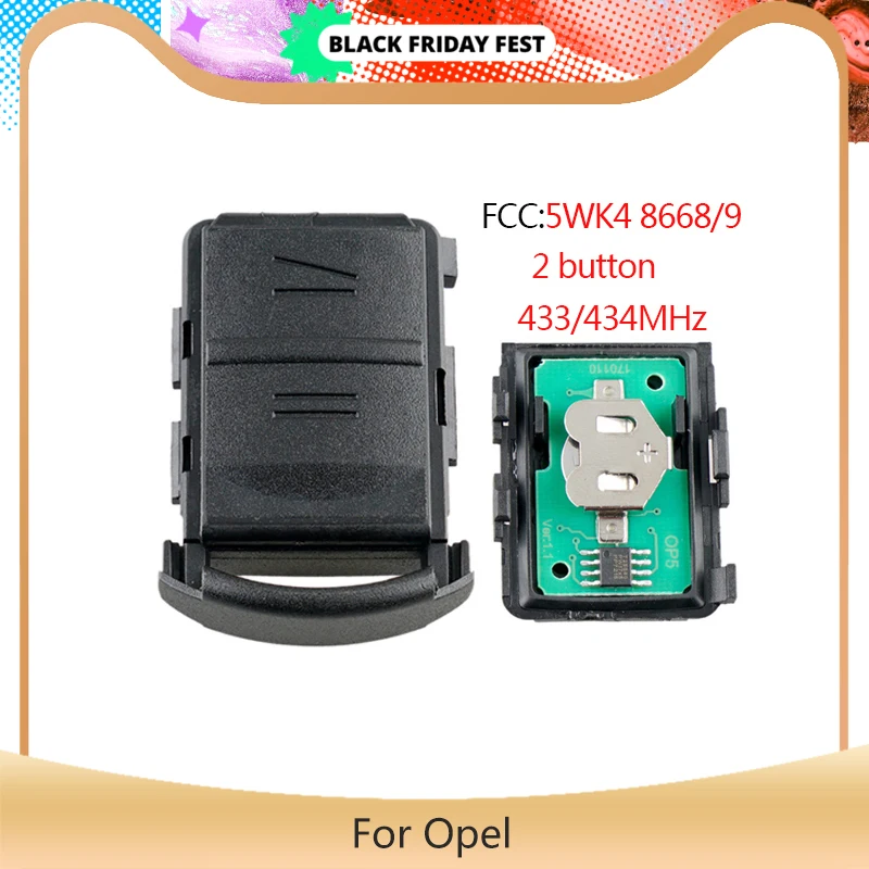 YLKGTTER 433/434 МГц дистанционный Автомобильный ключ для Opel/Vauxhall Meriva Agila Astra Corsa C 2001-2005